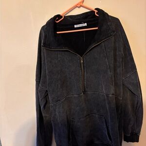 Michelle Mae Black Half-Zip Hoodie